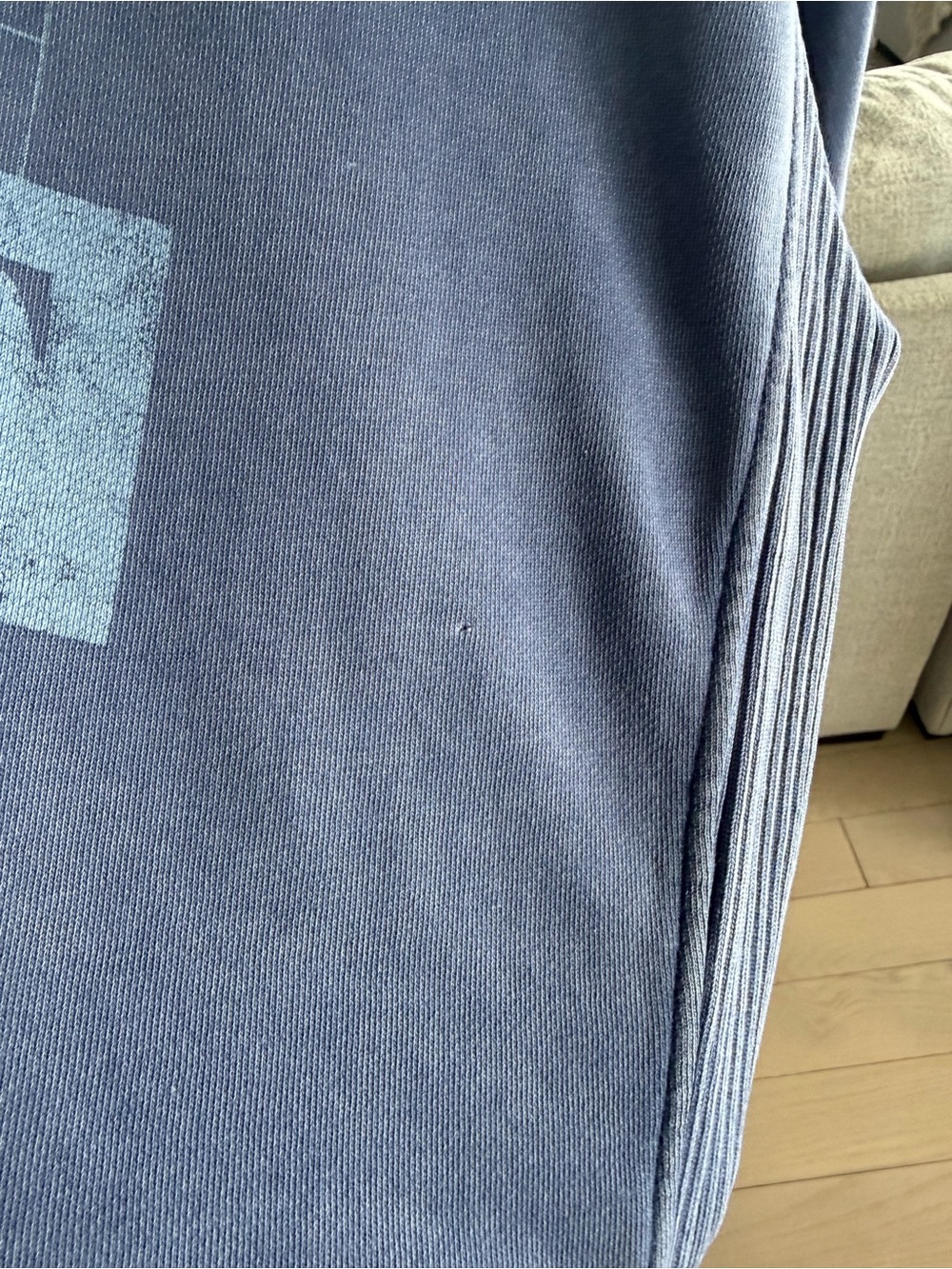 aerie faded blue checkerboard graphic crewneck - Picture 5 of 5